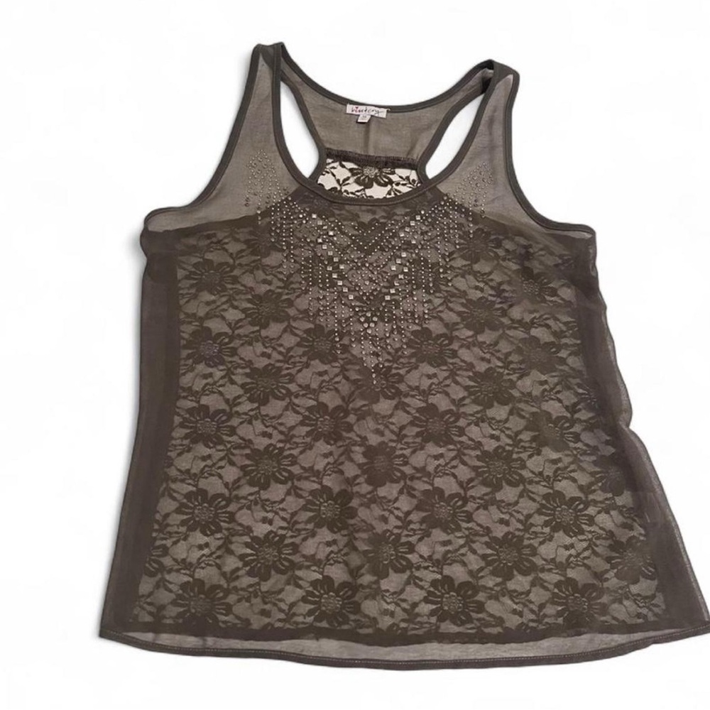 Y2K mesh/lace tank top
